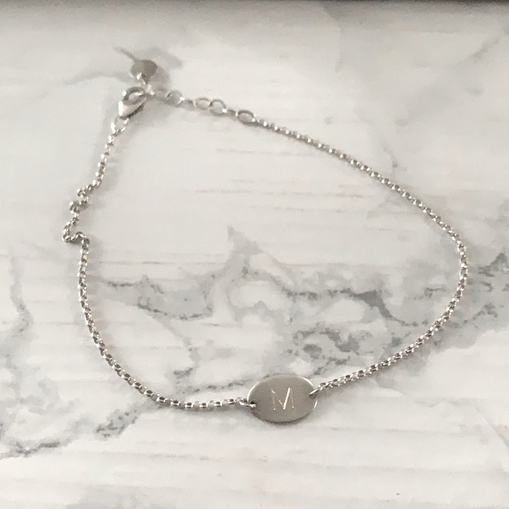 Silver ankle bracelet